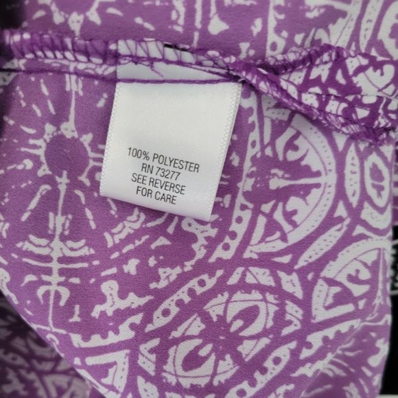 Croft & Barrow patterned S/S tunic top 1X - Picture 5 of 6